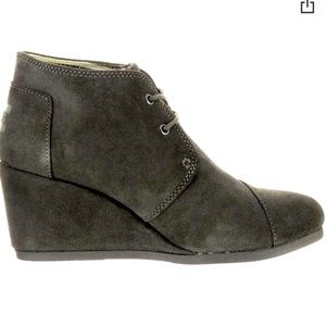 TOMS Desert Wedge Castlerock Grey Suede